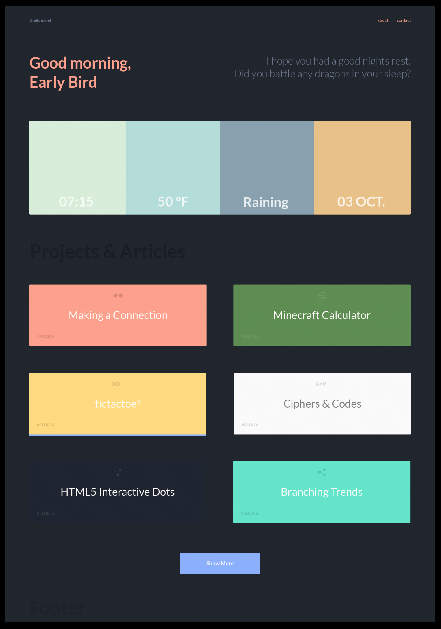 Mock up of flat live version