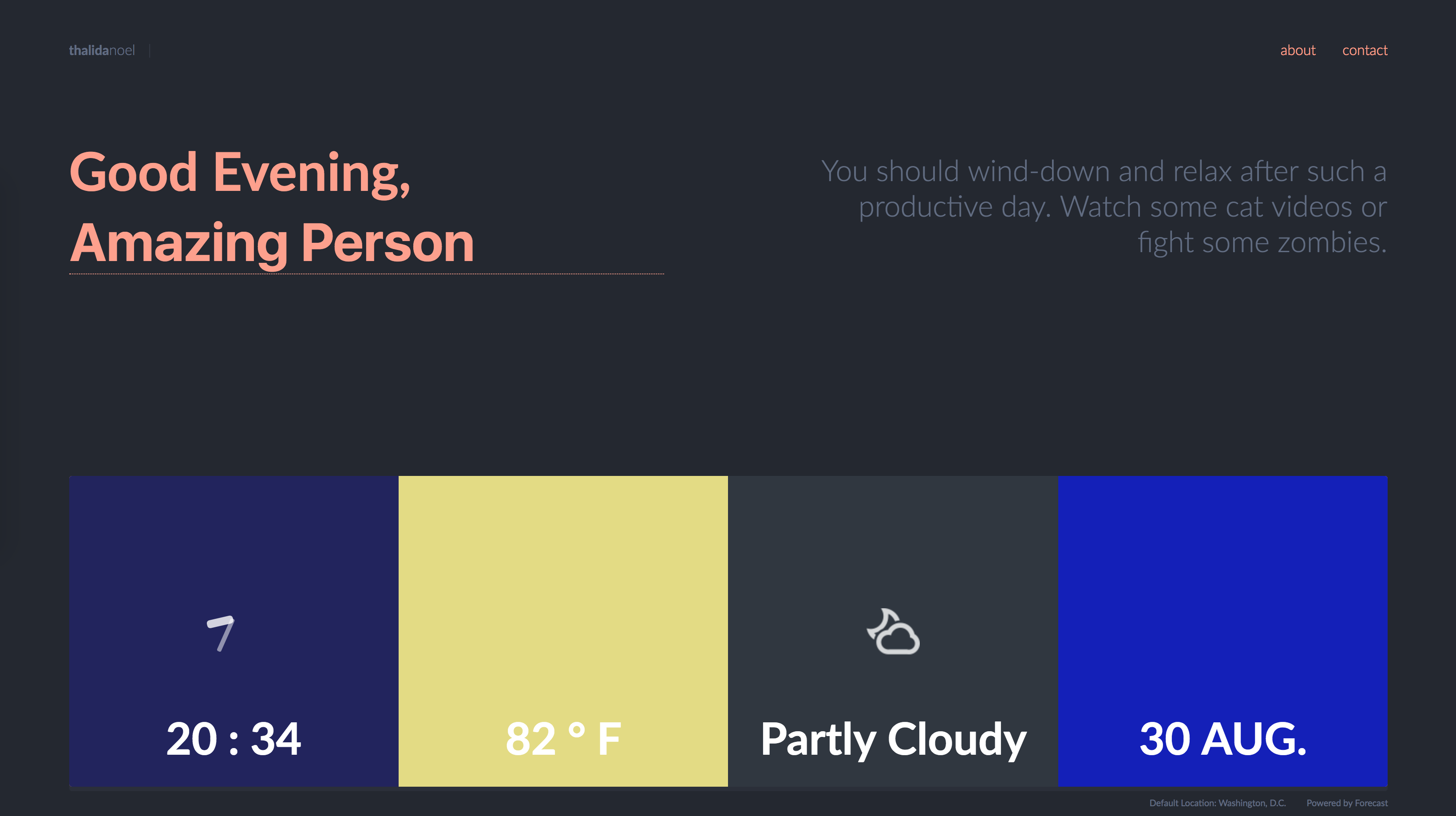 Screenshot of thalida.com: fullscreen lowpoly version