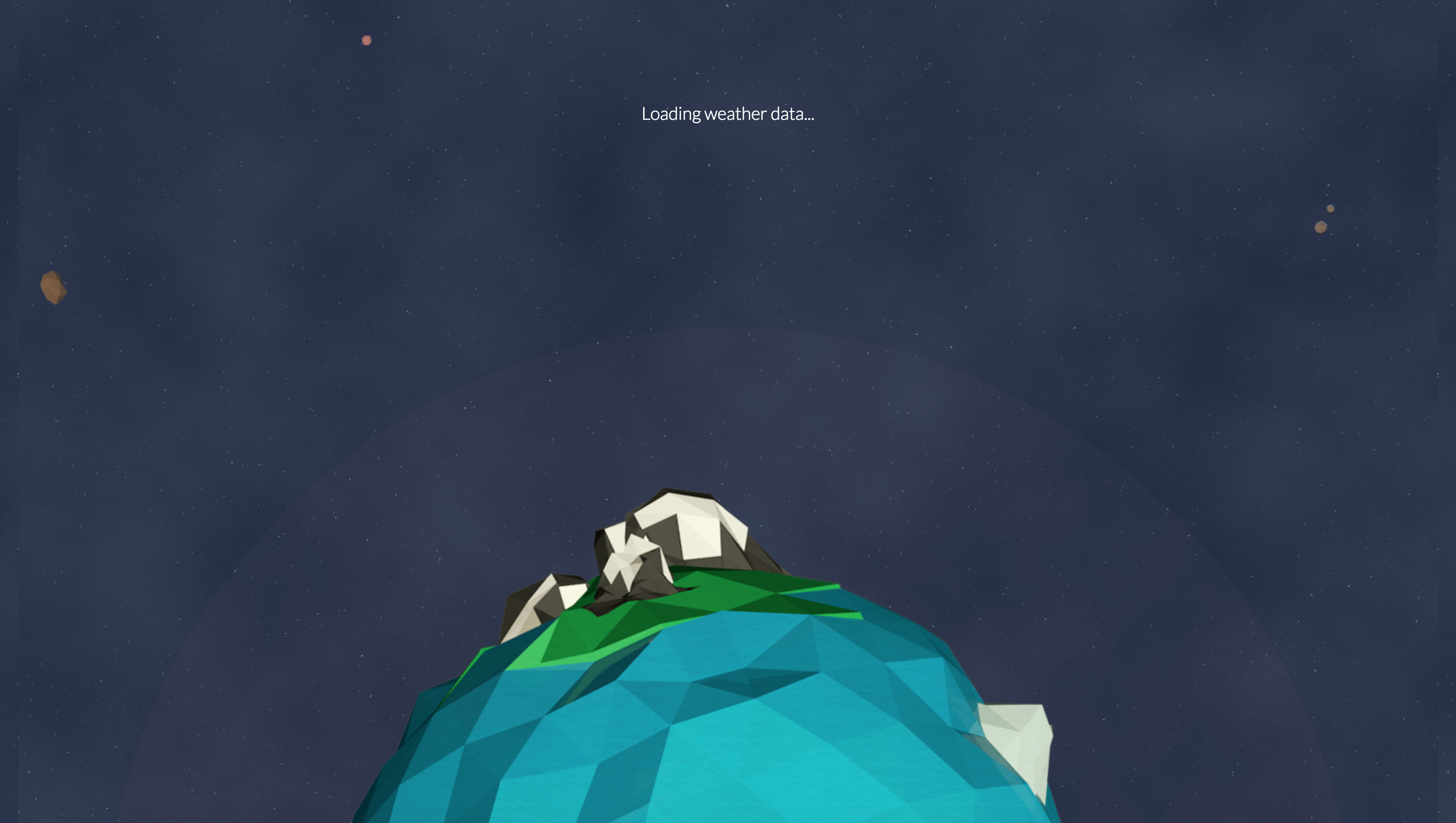 Screenshot of thalida.com: fullscreen lowpoly version