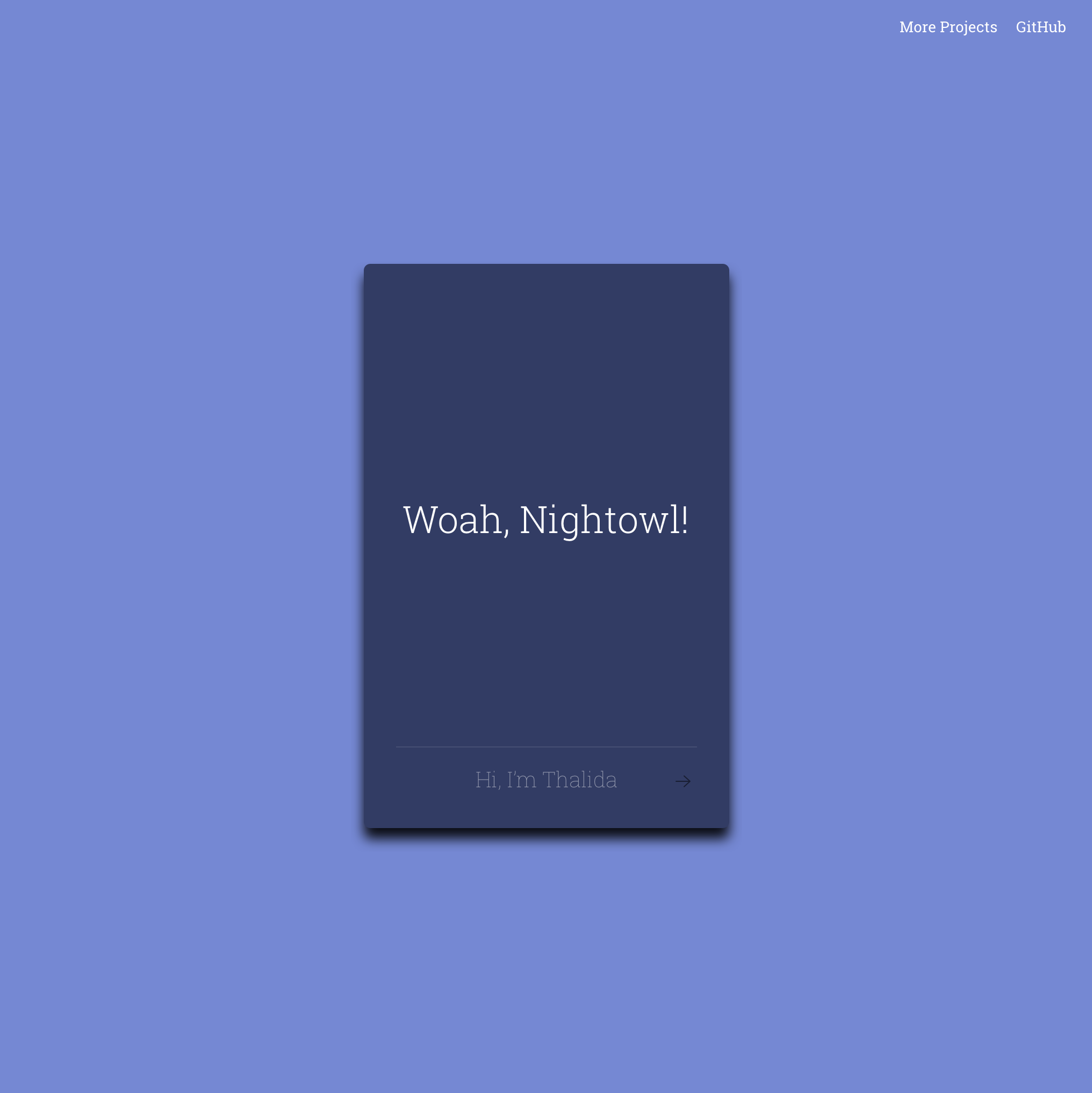 Mock up of the floating card