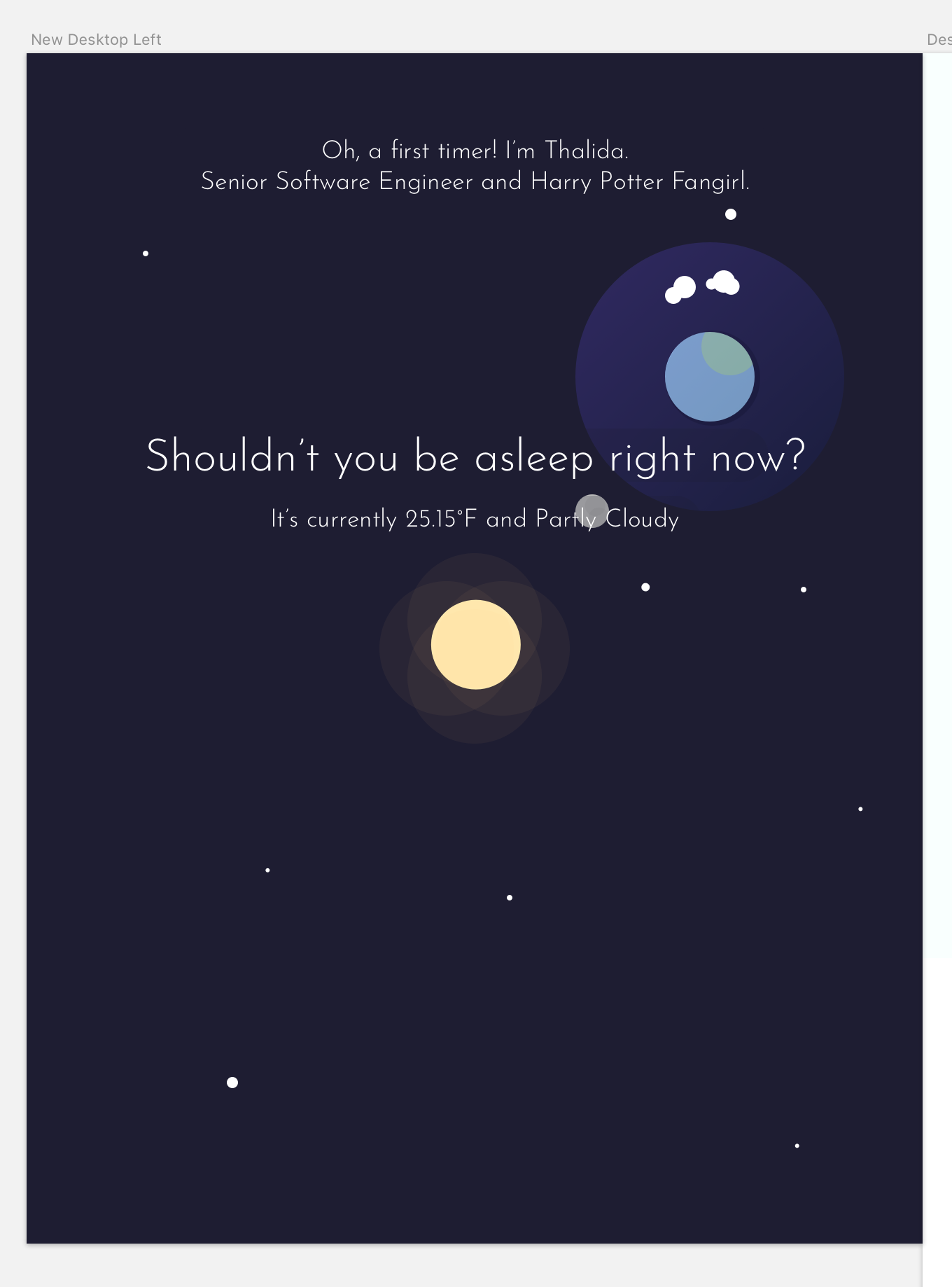 Mock up of space calendar