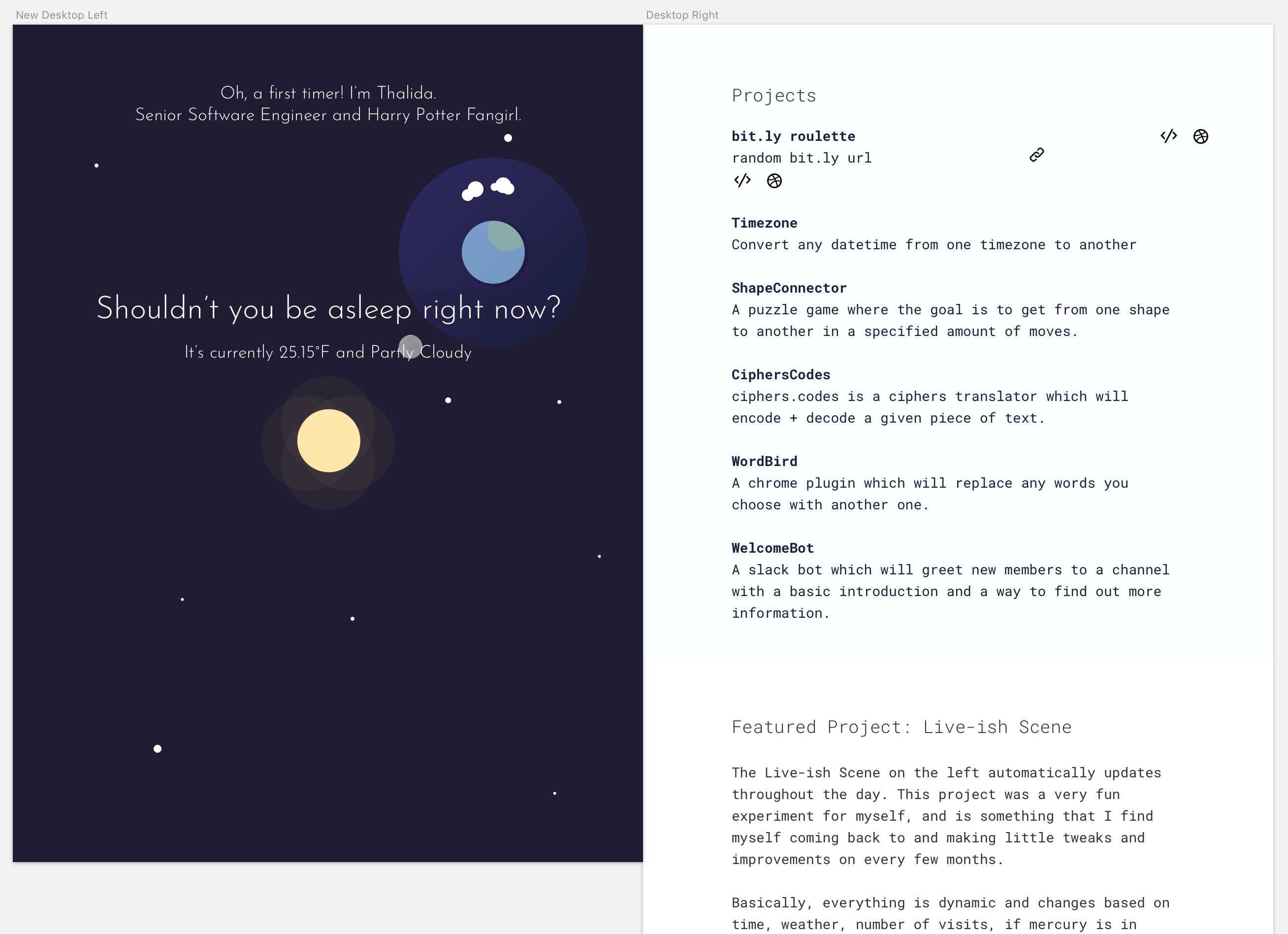 Mock up of space calendar